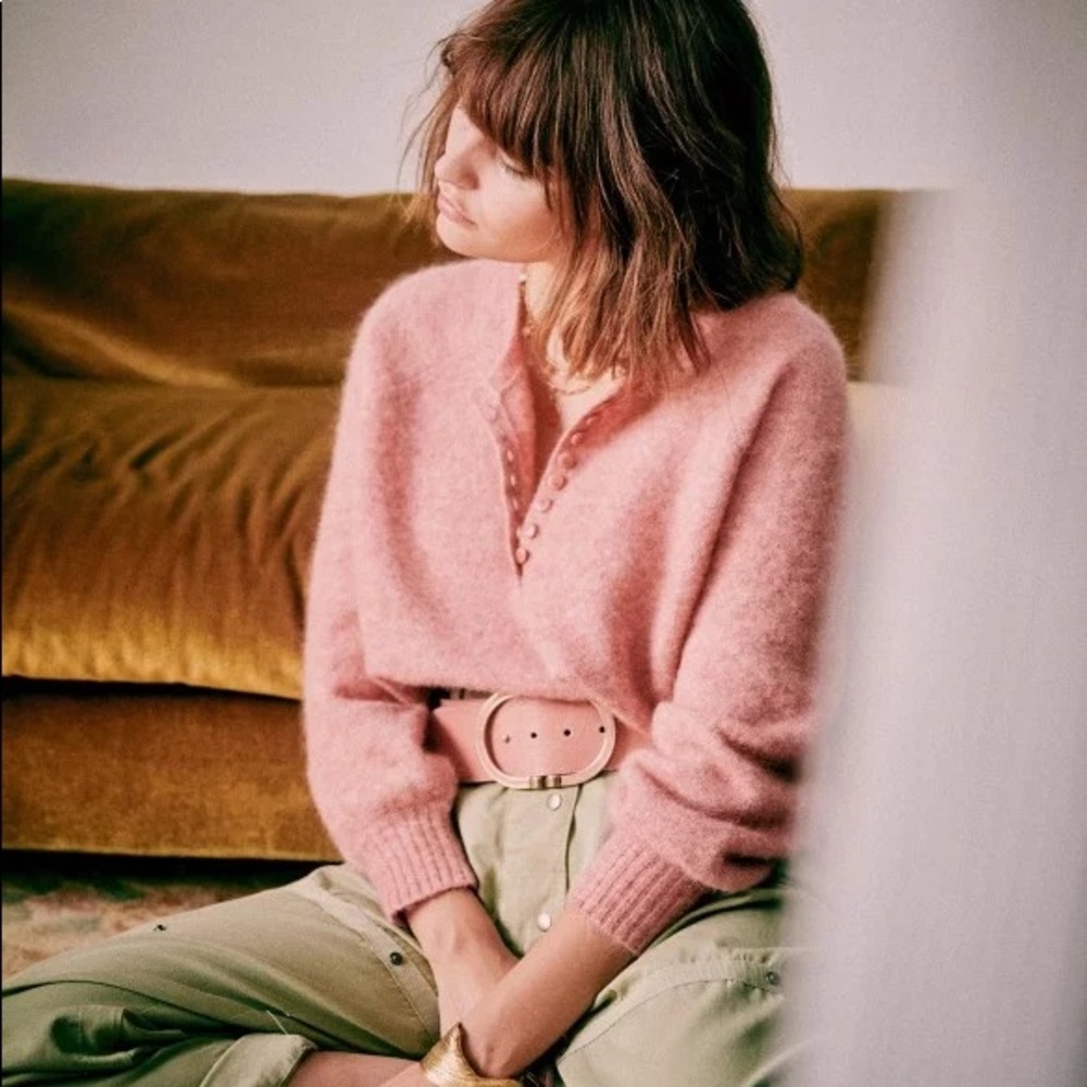 Sézane Pink Leon Sweater